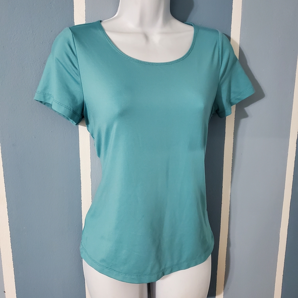 East 5th Teal Scoop Neck Short Sleeve Tee